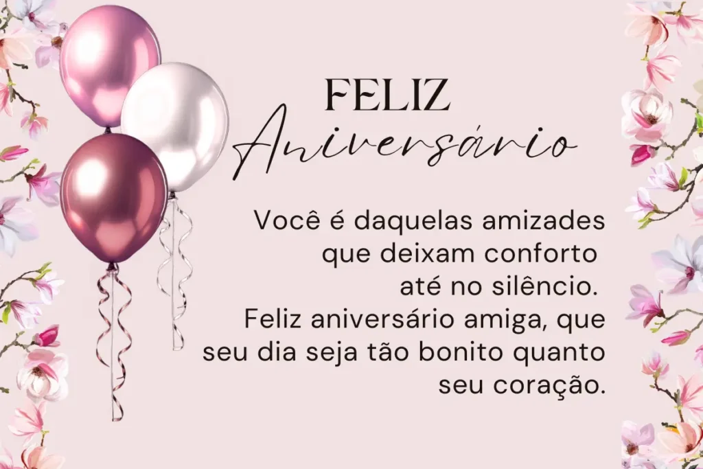 Whatsapp mensagem de aniversário para amiga
