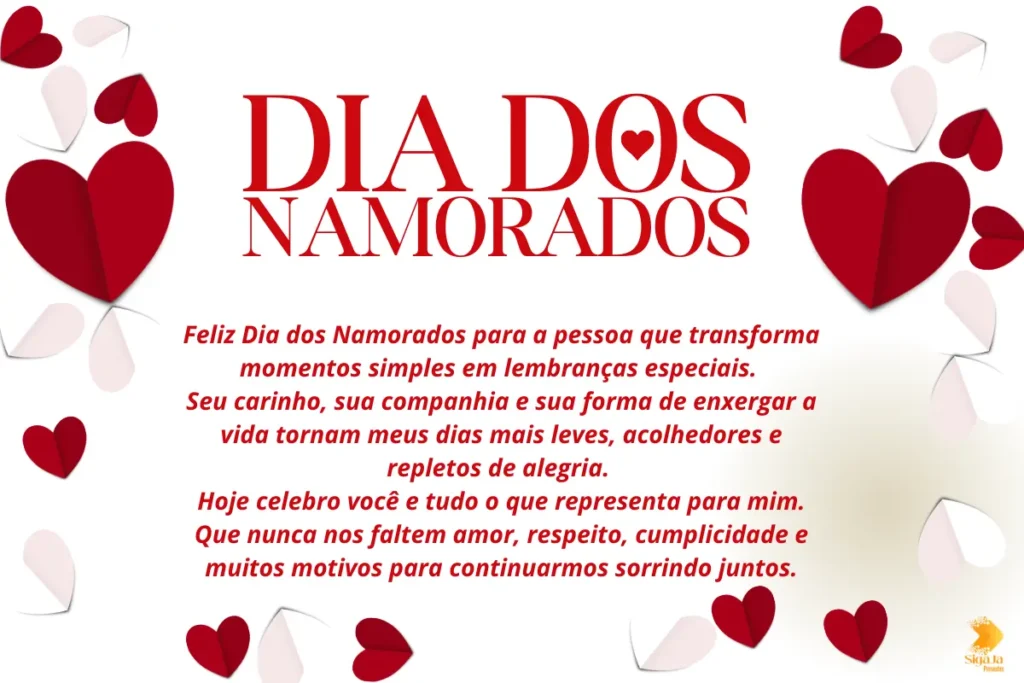 Feliz dia dos namorados