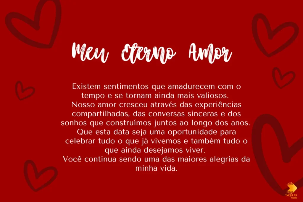 Mensagem dos namorados casados