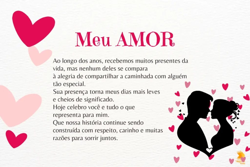 Mensagem dos namorados casados
