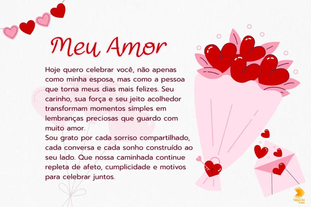Mensagem dos namorados esposa