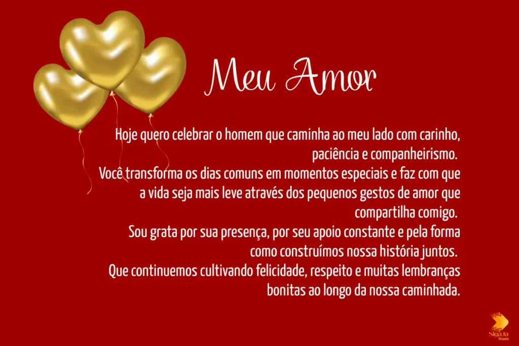 Mensagem dos namorados marido