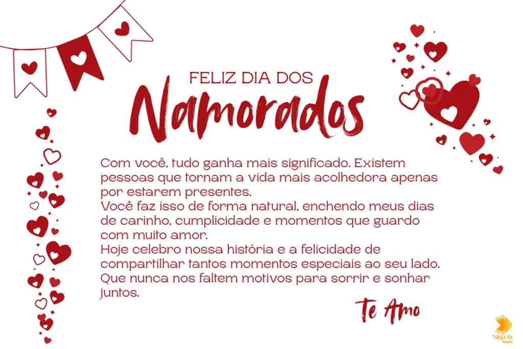 Mensagem para o dia dos namorados