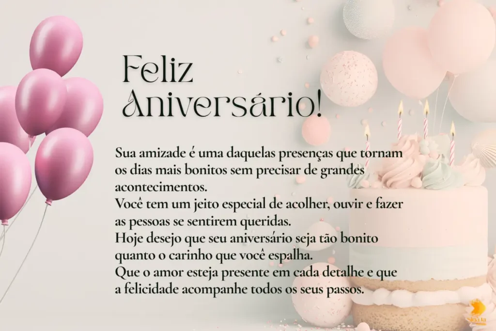 Texto de aniversário para melhor amiga whatsapp