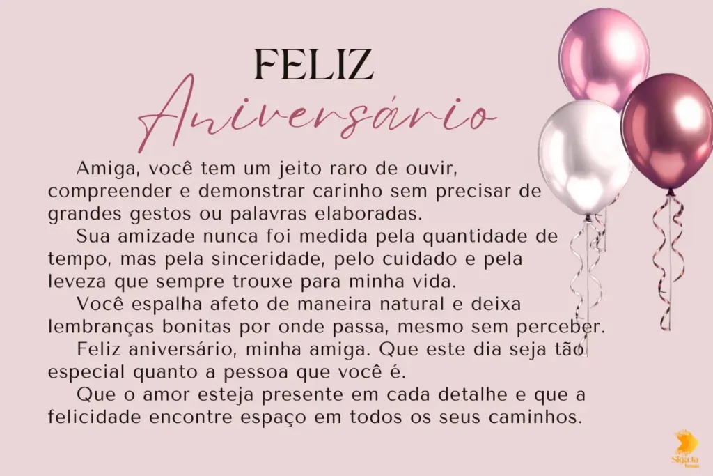 Texto de feliz aniversário para melhor amiga chorar