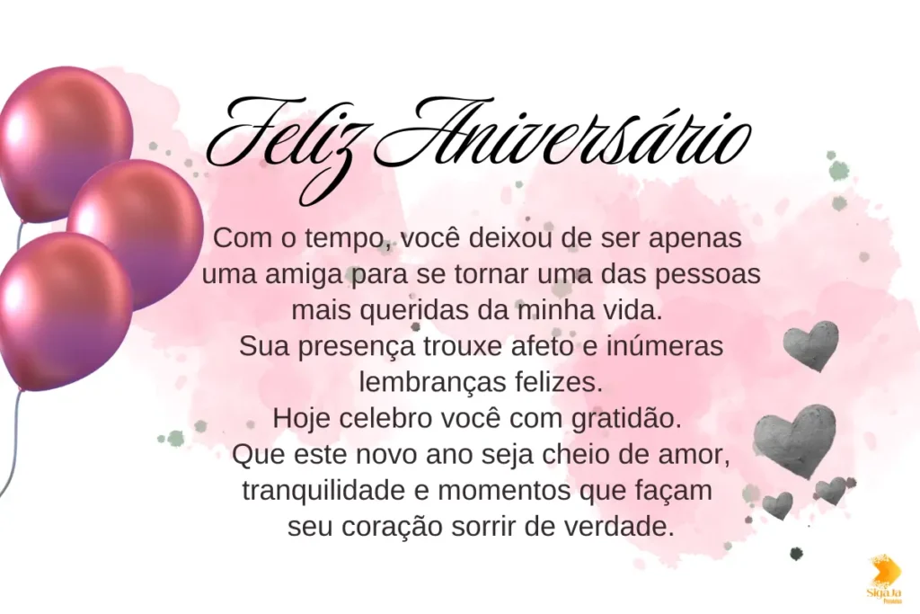 Texto de feliz aniversário para melhor amiga chorar instagram