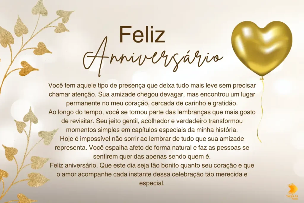 Textos de aniversário para melhor amiga