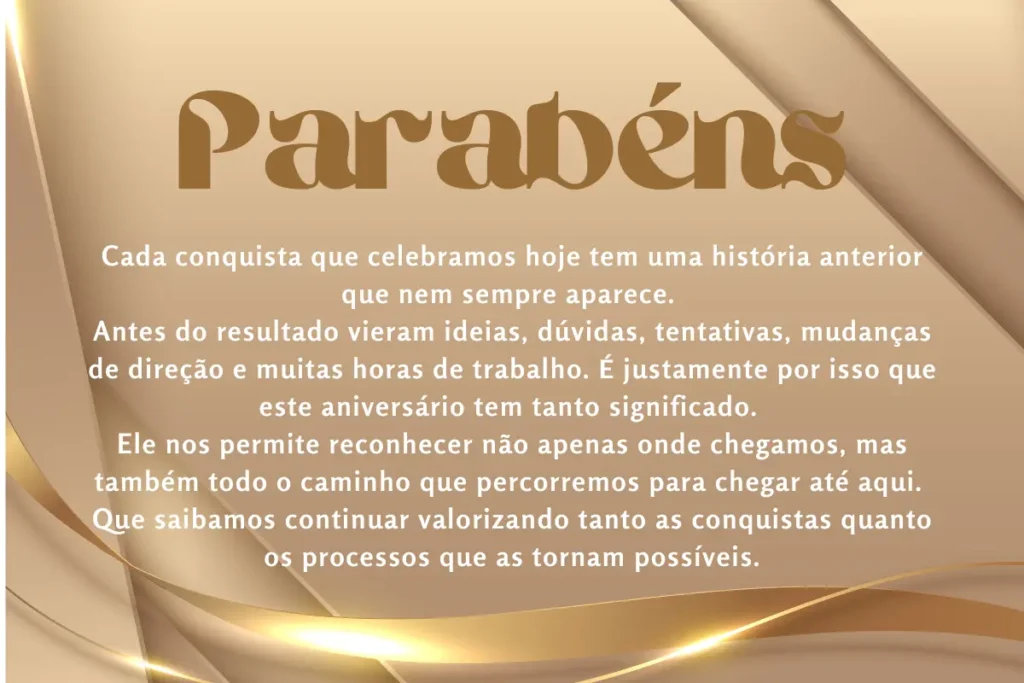 Mensagem de aniversario da empresa para celebrar história e conquistas